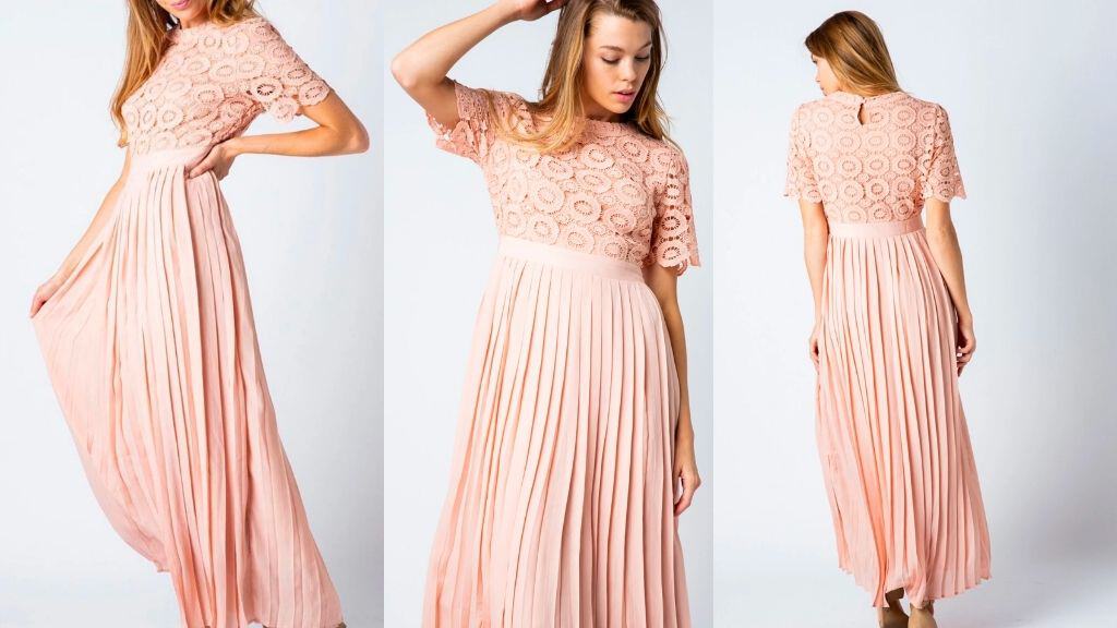 Blush Pink Evening Dress