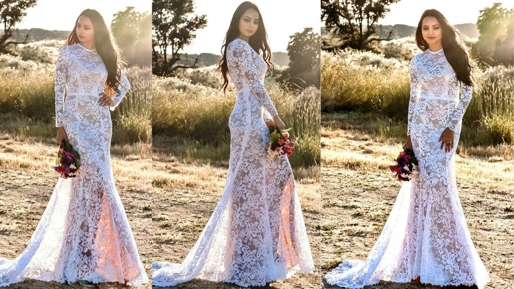 Stretch Lace Hourglass Wedding Dress