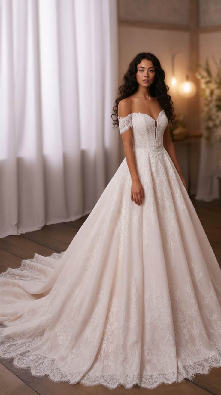 a professional wedding dress photo