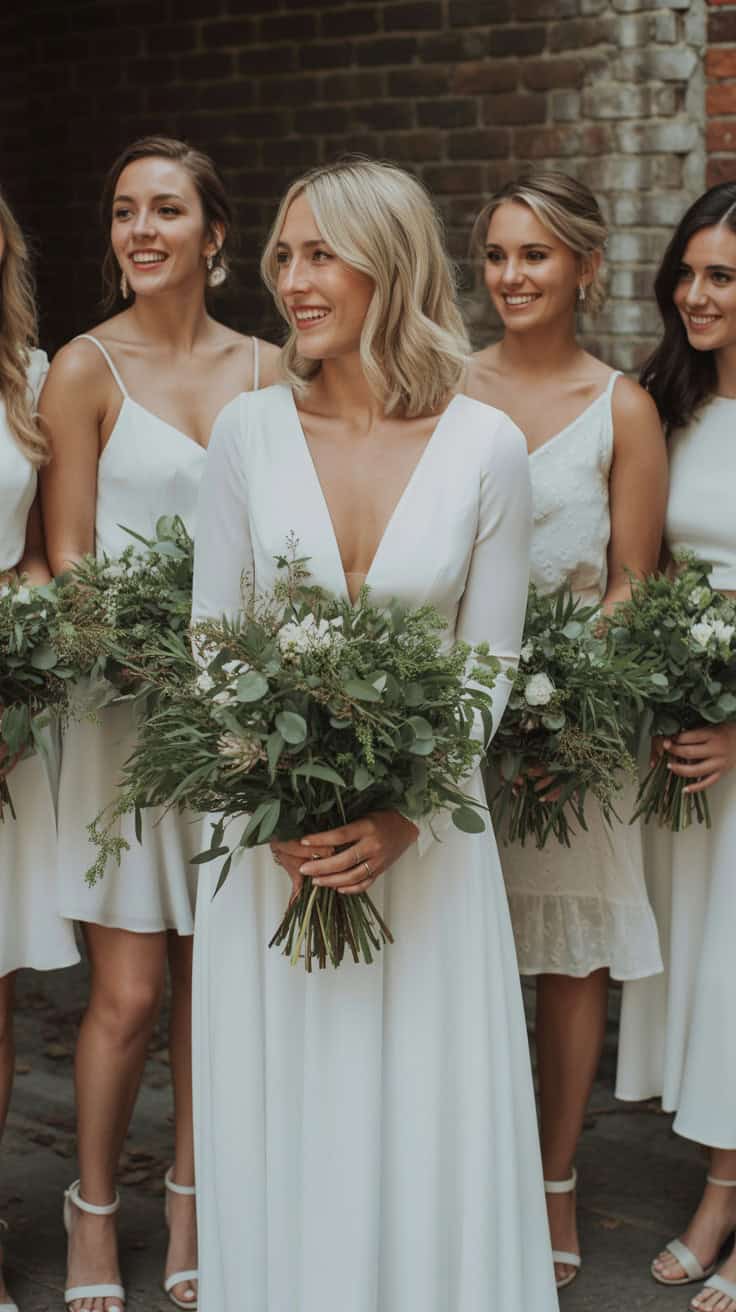 a wedding party photo featuring a bride IAHy0L6kShuRThrrlNalIA lgkJt05GQCWeuHLAcRQWBw