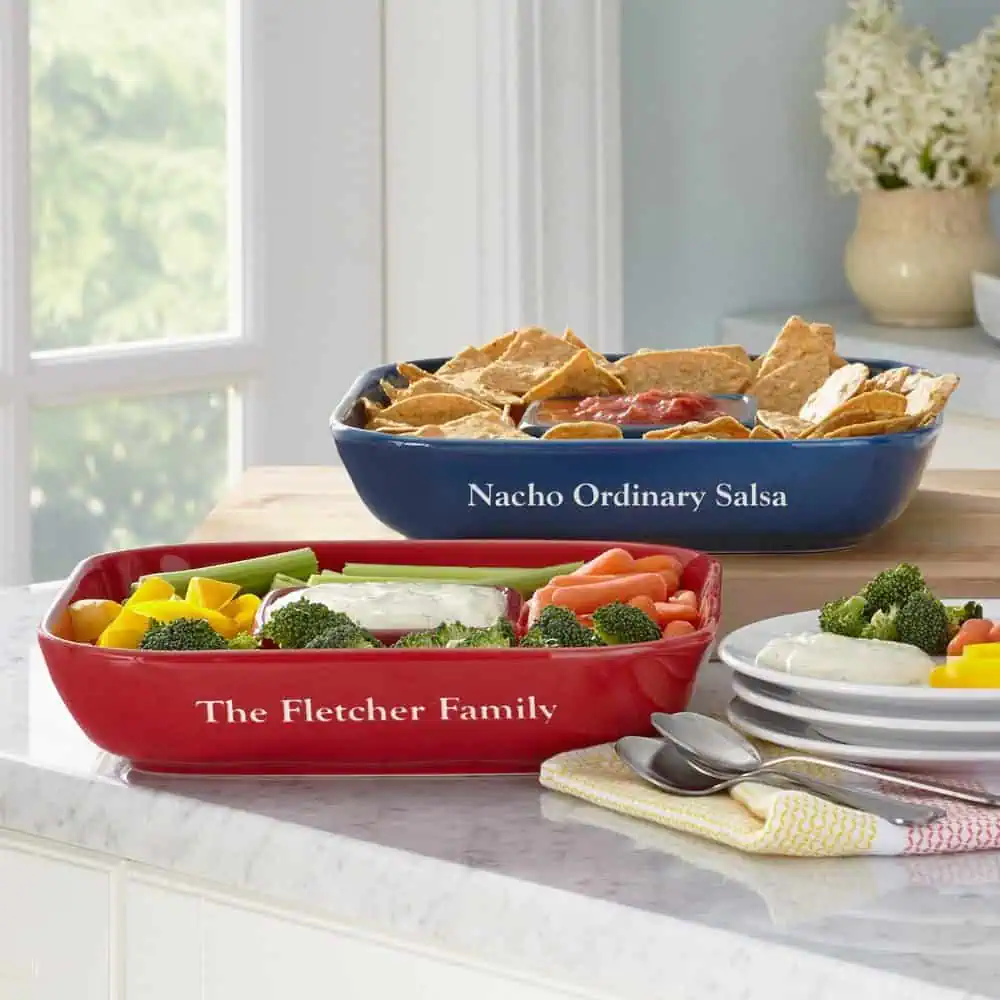 Personalized Ceramic Chip-and-Dip Platter