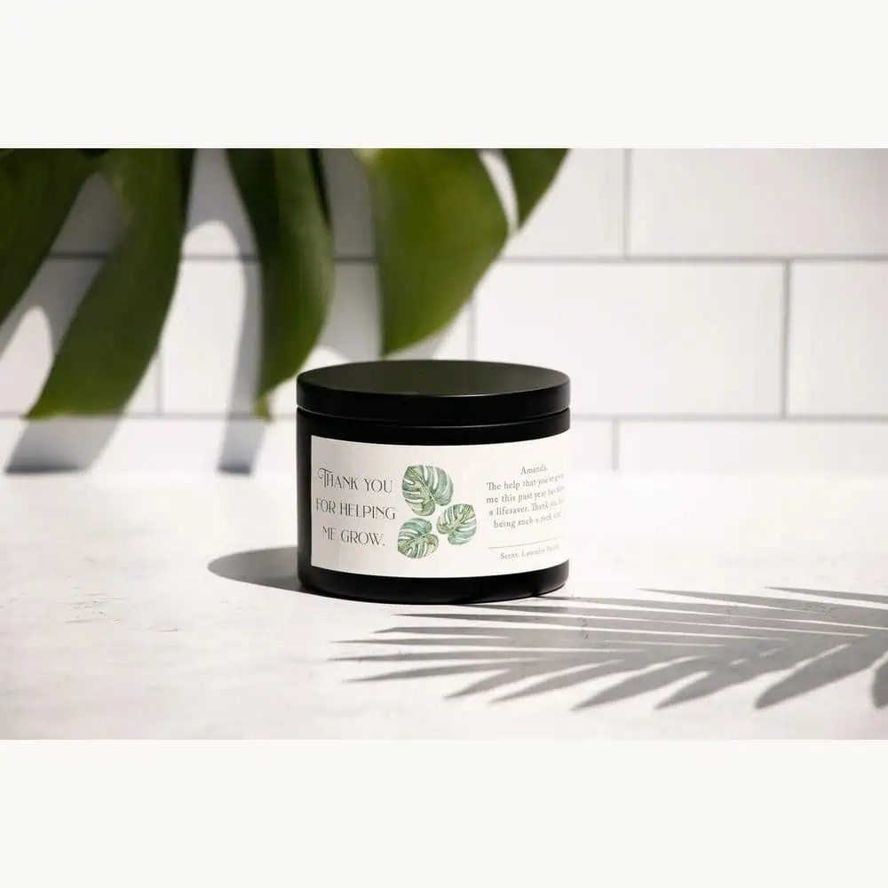 Personalized Soy Thank-You Candle