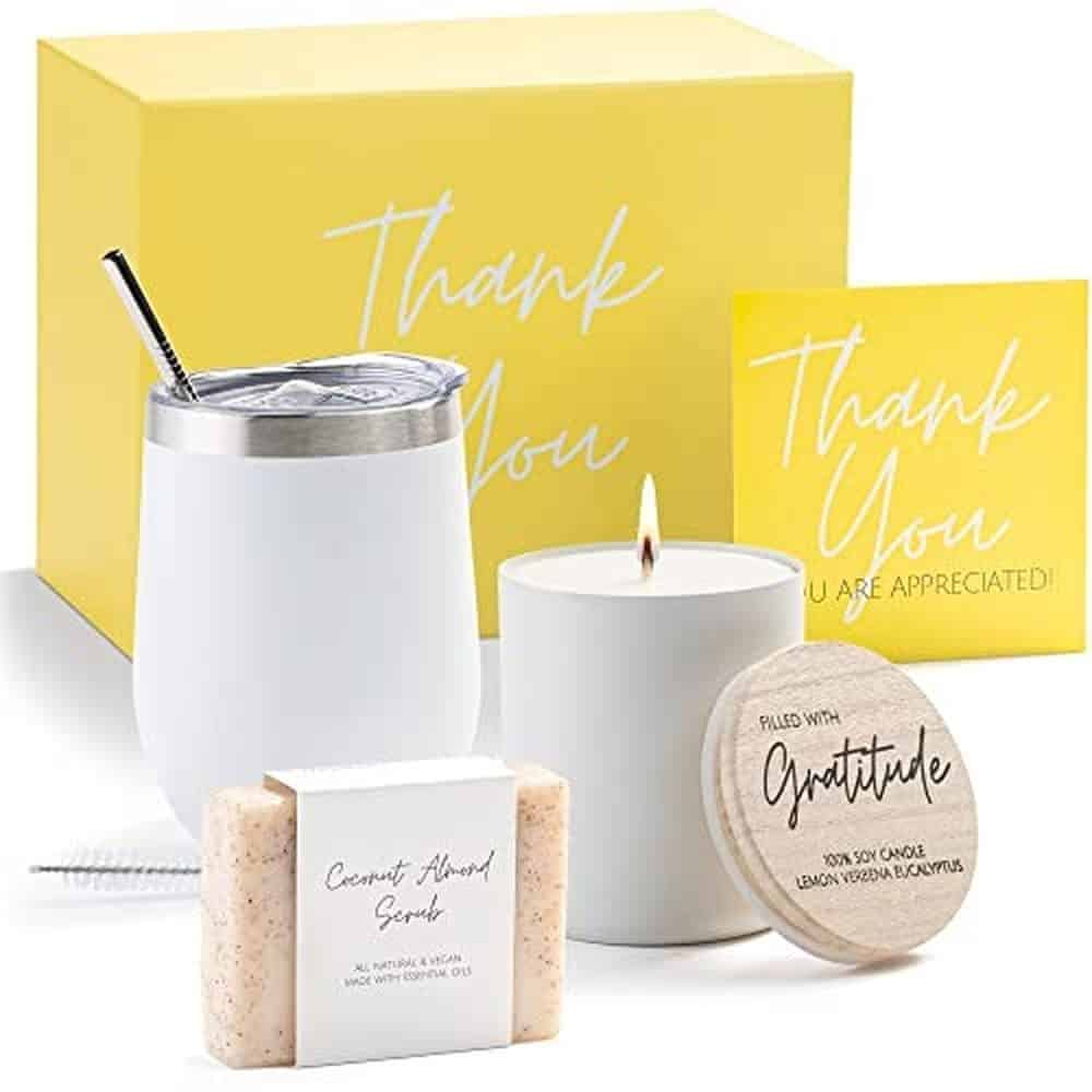 Thank-You Candle and Tumbler Gift Box