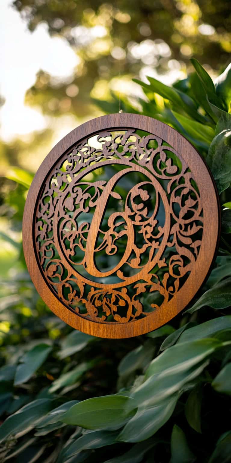 jakecain7 Create an image of a circular wooden last name sign 889abe30 e09f 42f5 b238 57bc5ff43cfd 0
