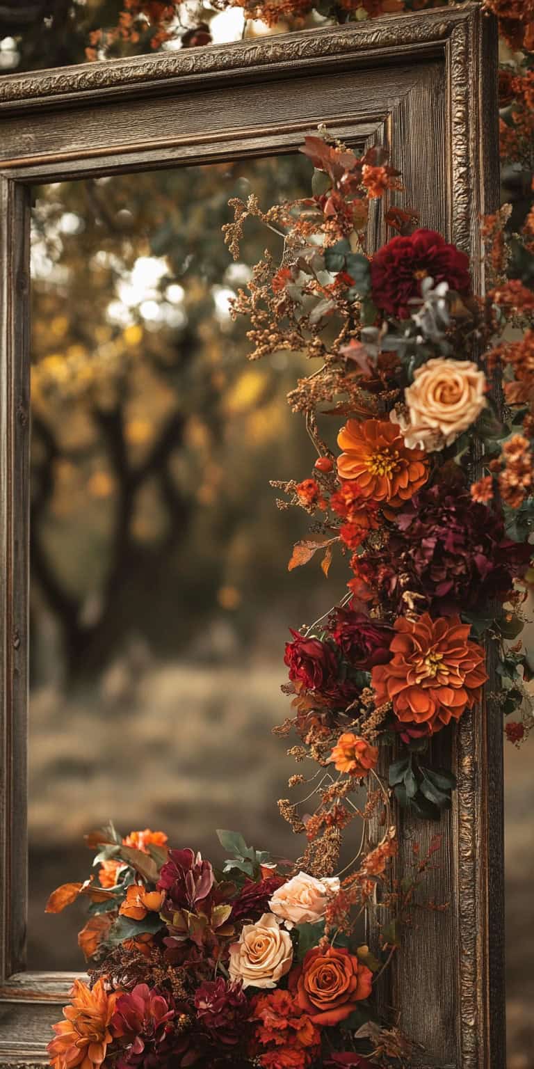jakecain7 Create an image of a rustic frame decorated with bu 50ac04dc dfa0 4310 9a47 16ad42f343f5 1