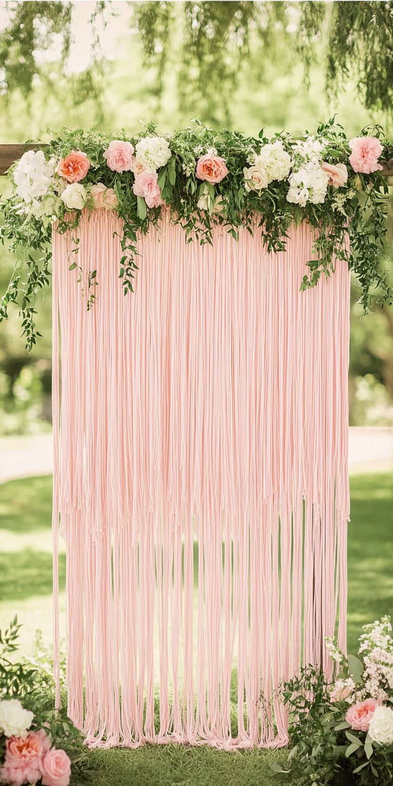jakecain7 Generate an image of a soft pink macram fringe curt 78452cce 3e95 4418 9c1b 25eb6e9878cc 1