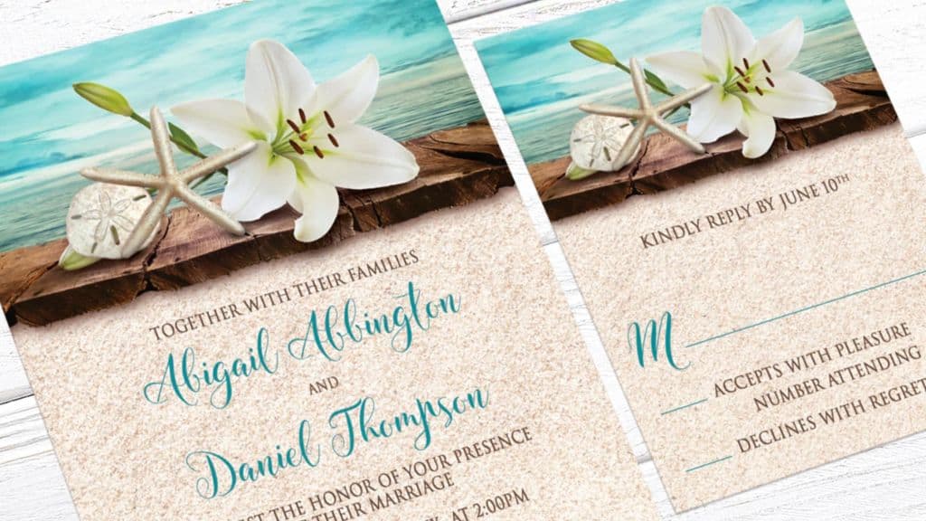 Beach Wedding Invitations with Nautical Accents