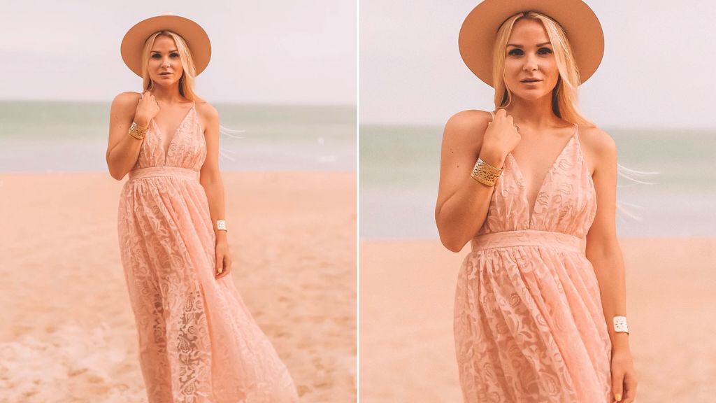 Chic Cocktail Ready Pink Wedding Dress