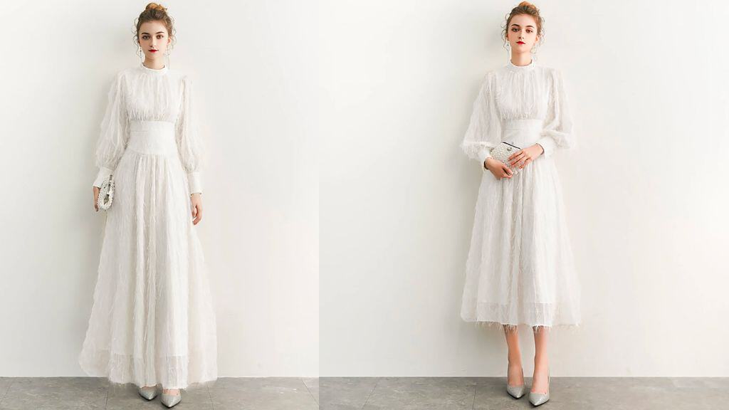 White Long Midi Dress