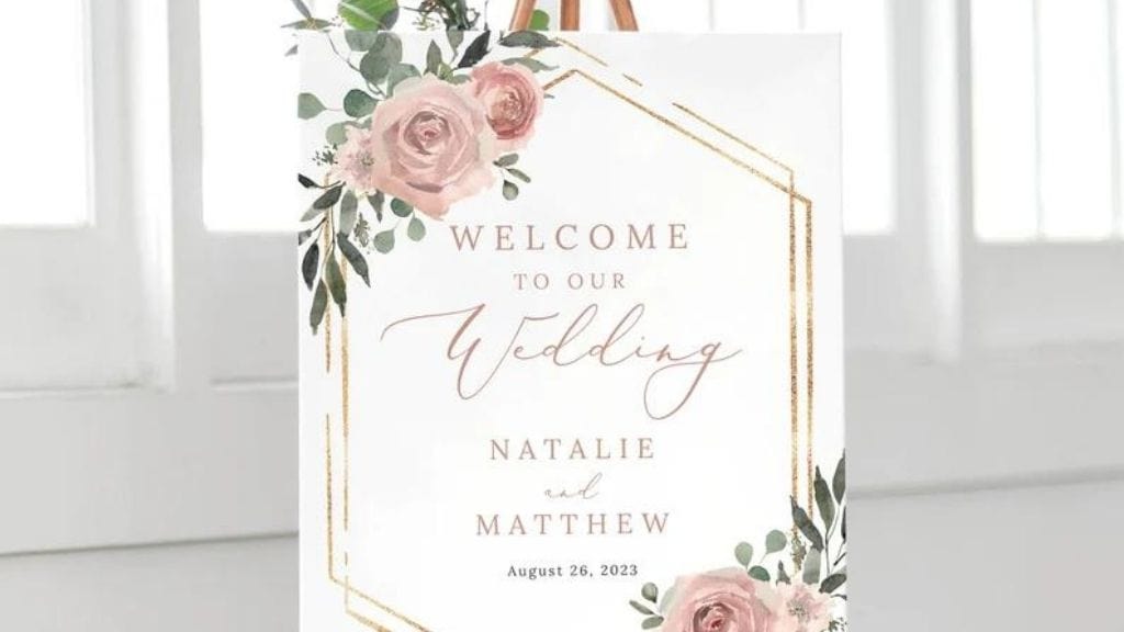 Personalizable Wedding Welcome Sign
