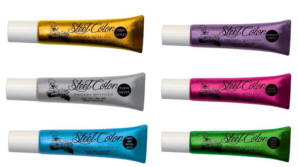 Steel Color Edible Pearlised Paint