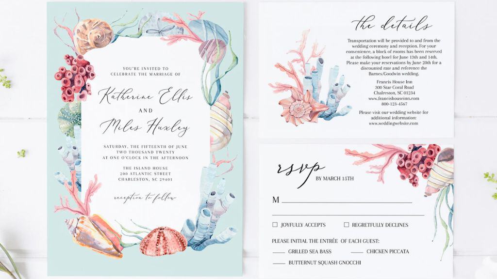 Under the Sea Wedding Invitation Suite