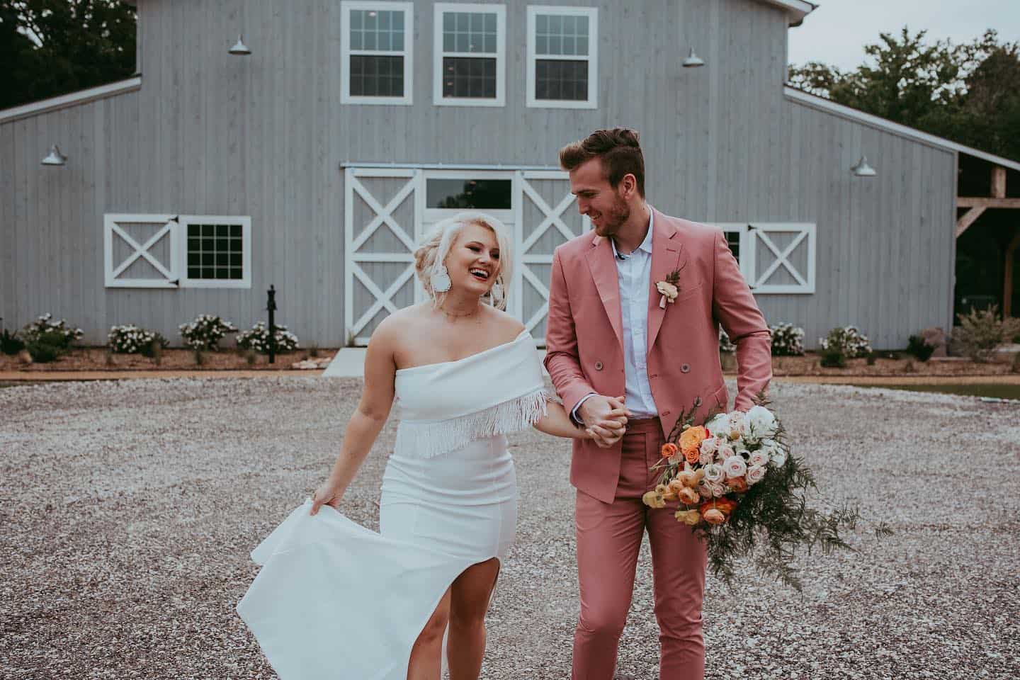 Appropriate dress for a barn clearance wedding