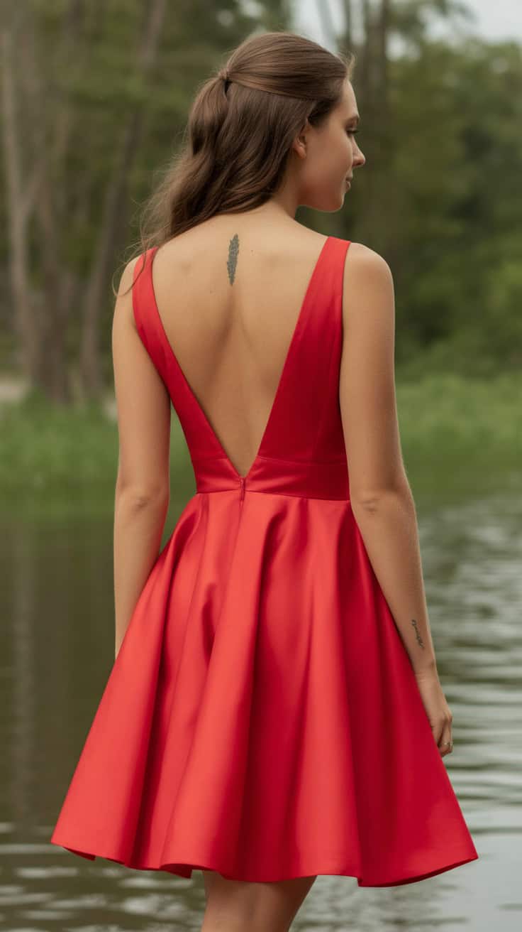 a back view photograph of a young woman S3eQWmezR