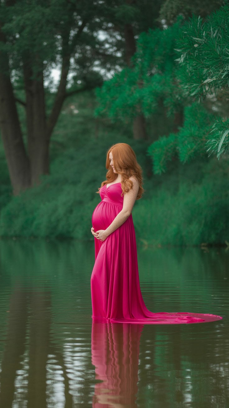 a dreamy maternity portrait photograph