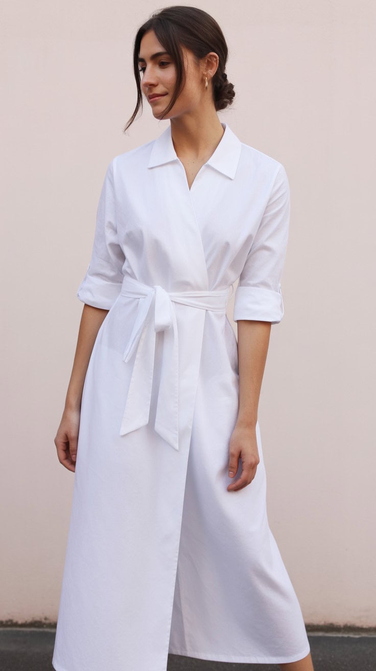 a fashion photograph of a white wrap dre lt7vKz0pQViXwUzzOaXN Q D2HeIMgRQ1KWwAIzePMD8g