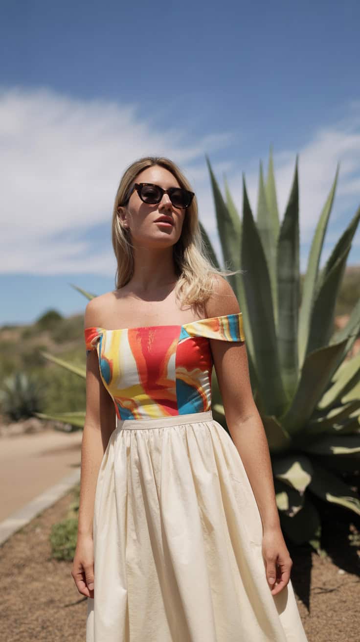 a fashion photograph of a woman in a