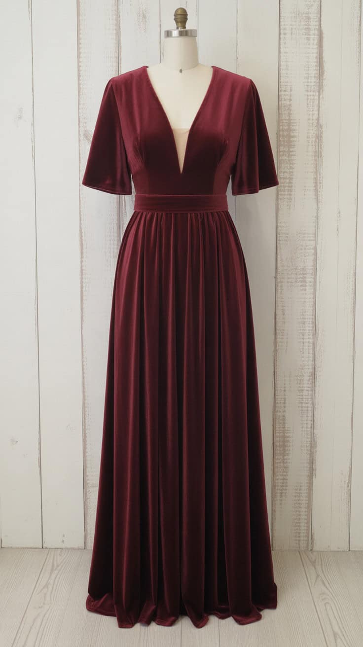 a full length burgundy velvet evening go b6TGUjFCRwq 9Zitl2fDDw rOtpDvrgRPiIoy4RzLyIVg