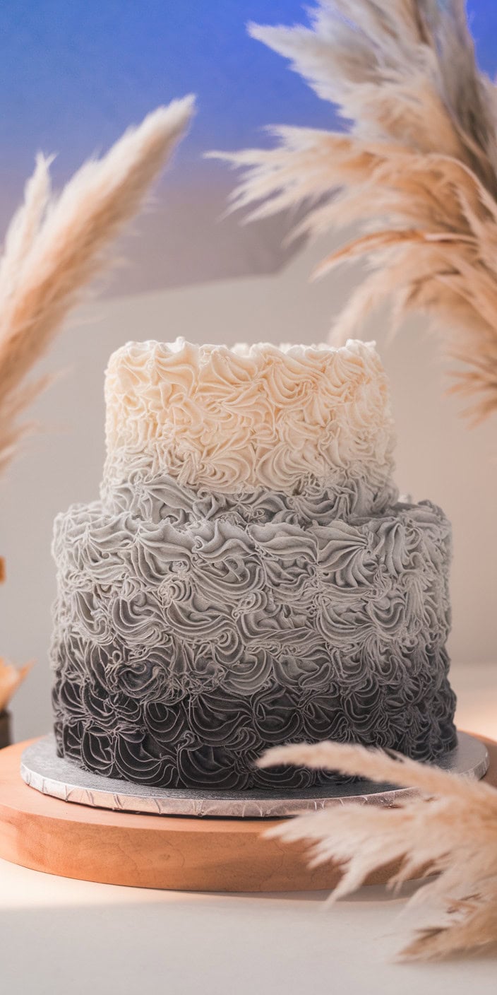 a photo of a wedding cake with an ombre qO5Yuhe4SG