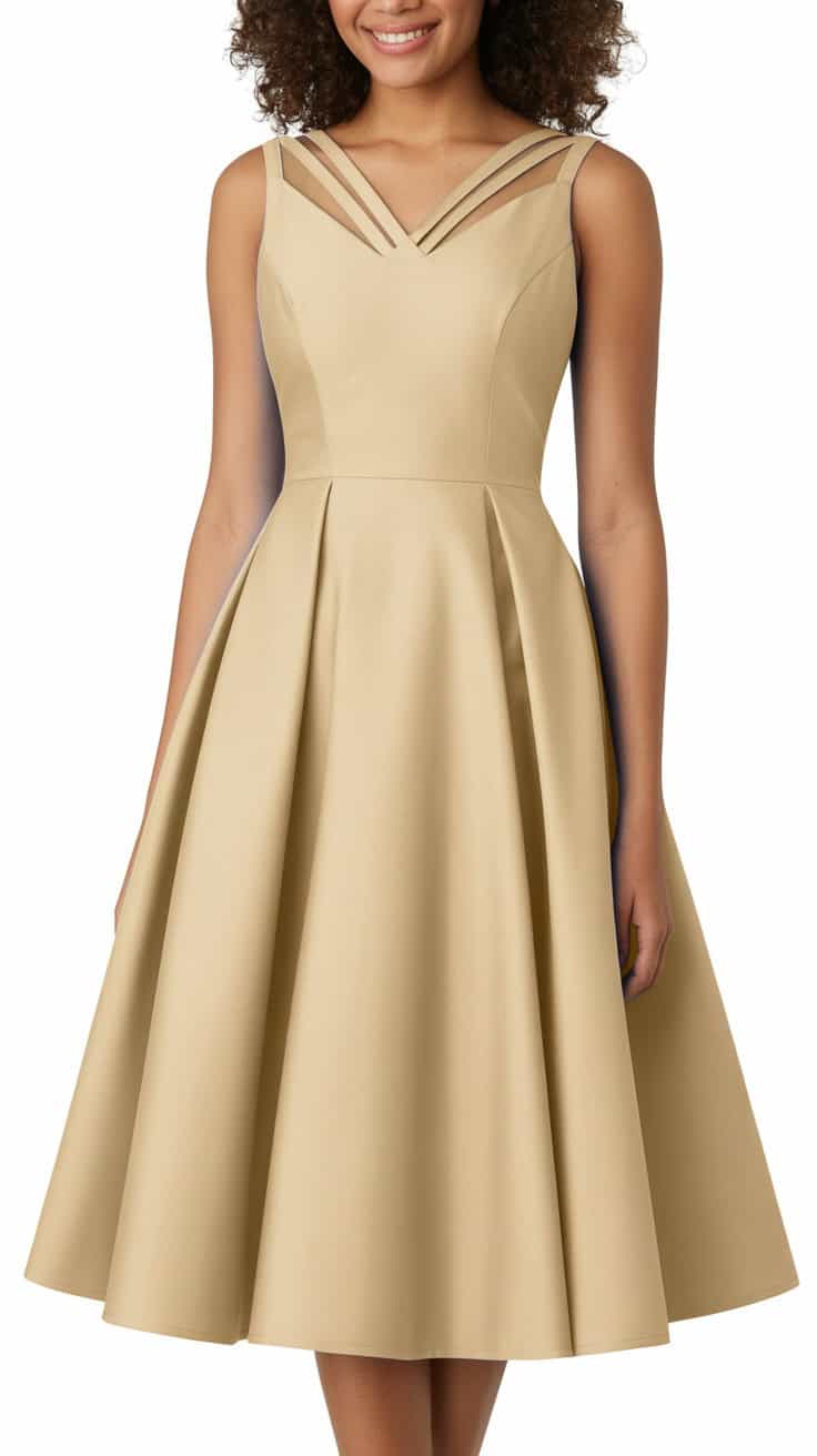 a product photo of a champagne colored