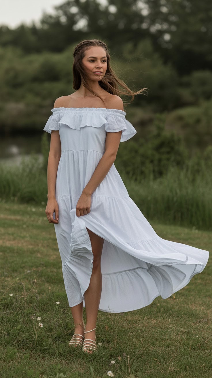 a romantic outdoor portrait of a young