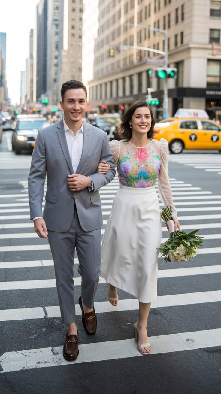 a wedding photo taken on a new york city 5yg2BhoLRF Ti7mWcyKLHA C2kMgzNxT9 Z7j6stebmZw