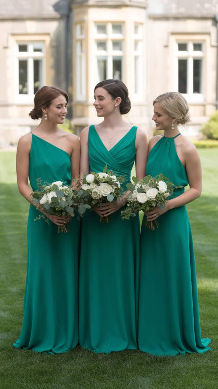 a wedding photograph of three caucasian
