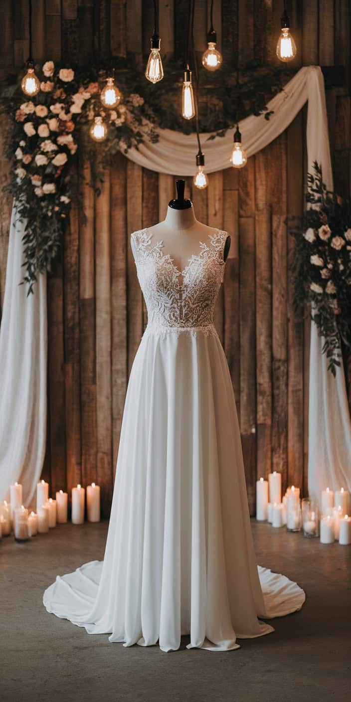 a white wedding dress displayed on a man T2X14lpoRX2DYV rtzQ 2A oNWSqVz RqODlXypLYYUWg
