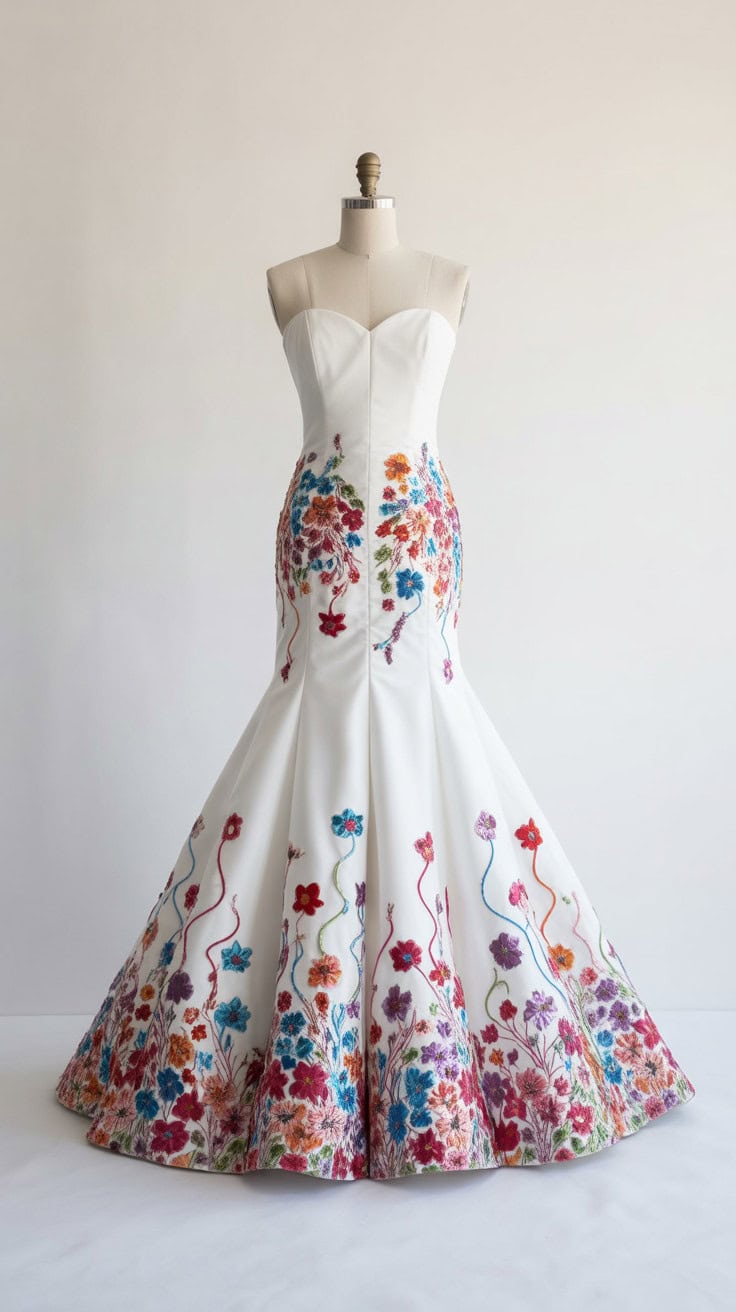 a white wedding dress displayed on a whi Eo4TkV0lSeilrPnBOhOh6w jHCaV1flRHGSYyOt MzkPA