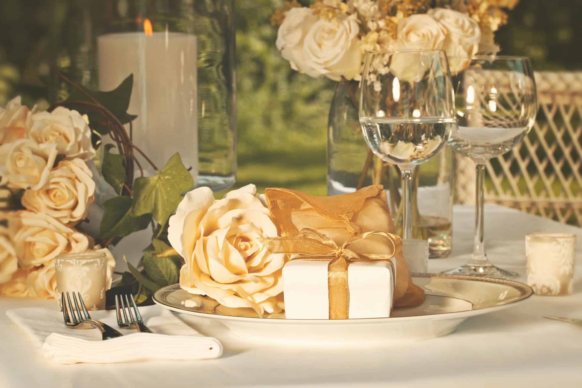 gold wedding favors