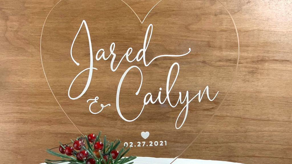 Heart Wedding Cake Topper