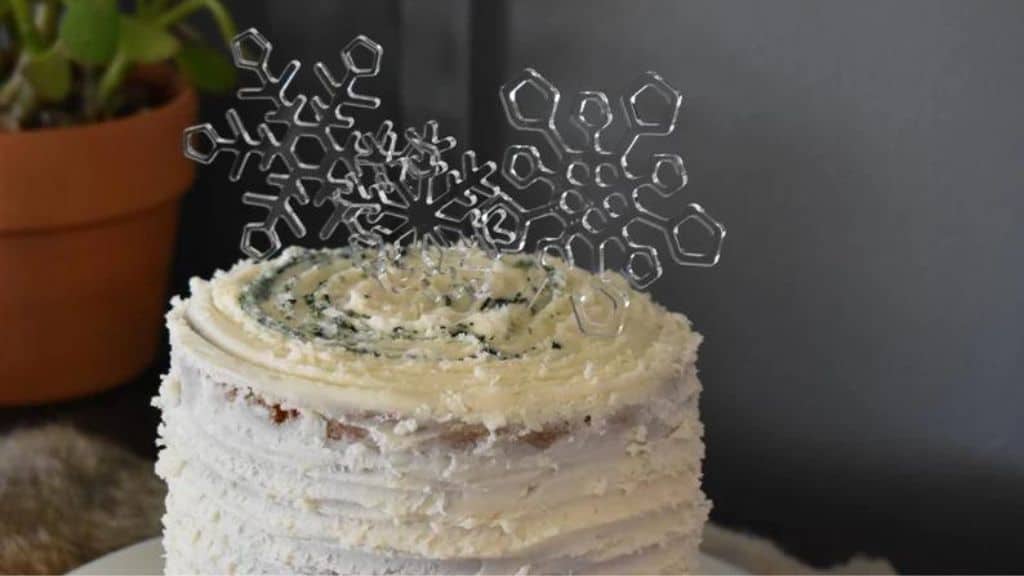 Clear Acrylic Snowflake Cake Topper