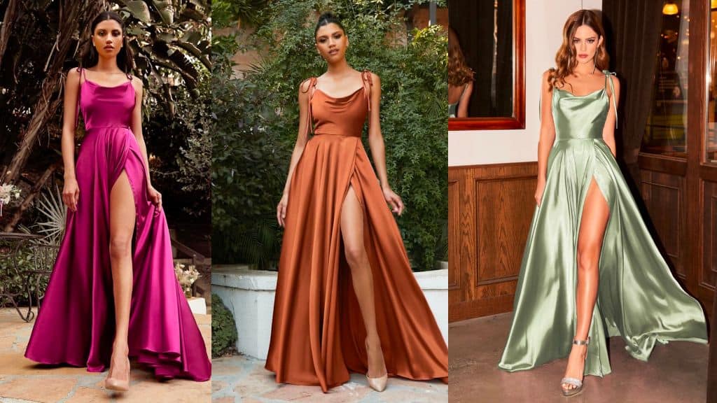Slim Fit Satin Bridesmaids Gown