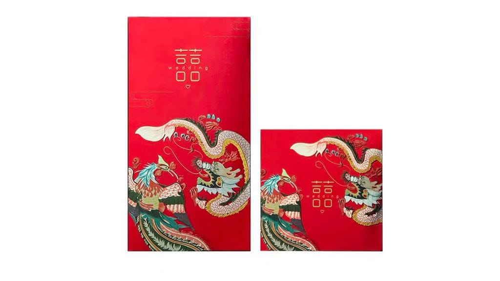 Dragon and Phoenix Red Wedding Packet