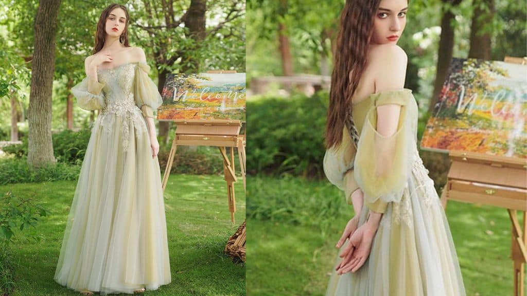Princess Forest Fairy Prom Dress