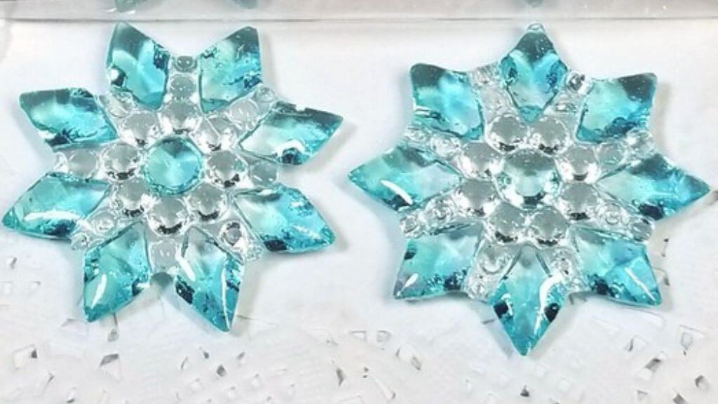 Isomalt Sugar Pointed Diamond Snowflakes