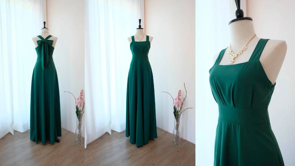 Forest Green Maxi Bridesmaid Dress