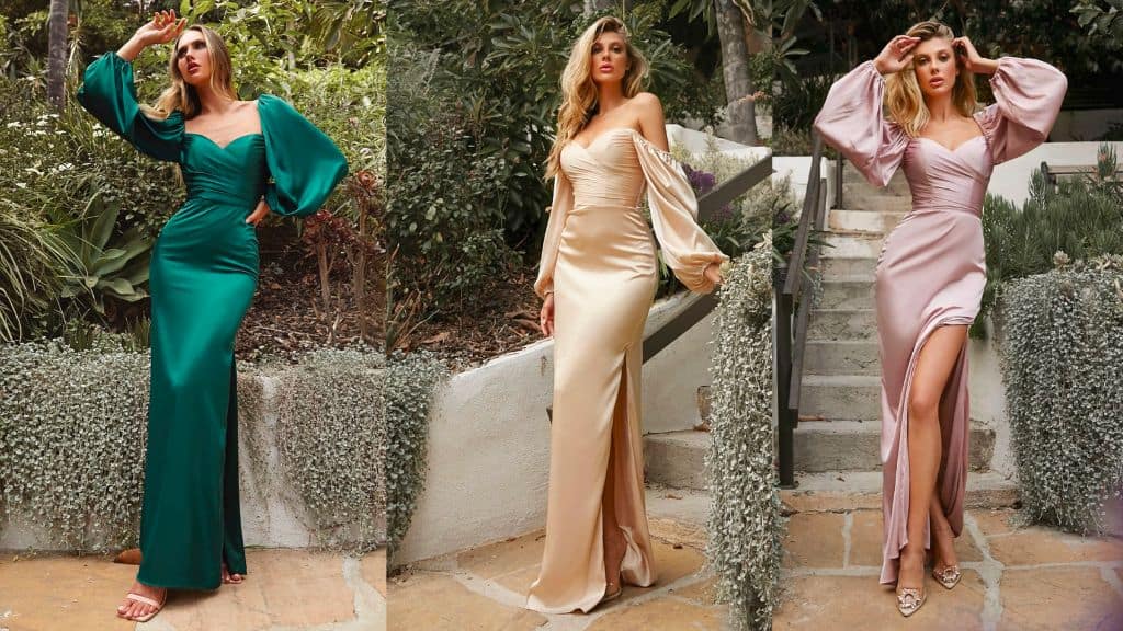 Satin Sleeves On or Off Bridesmaid Dress