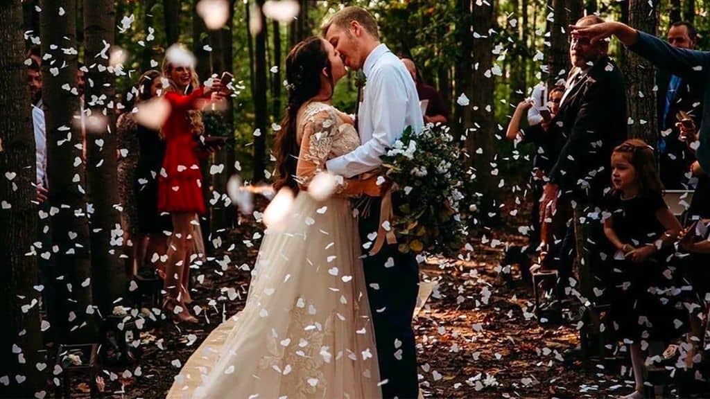White Heart-Shaped Biodegradable Confetti