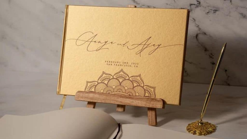 Mandala Design Personalized Guest Book