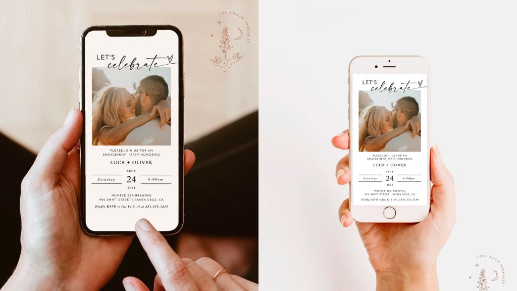 Minimalist Couples Shower Invitation