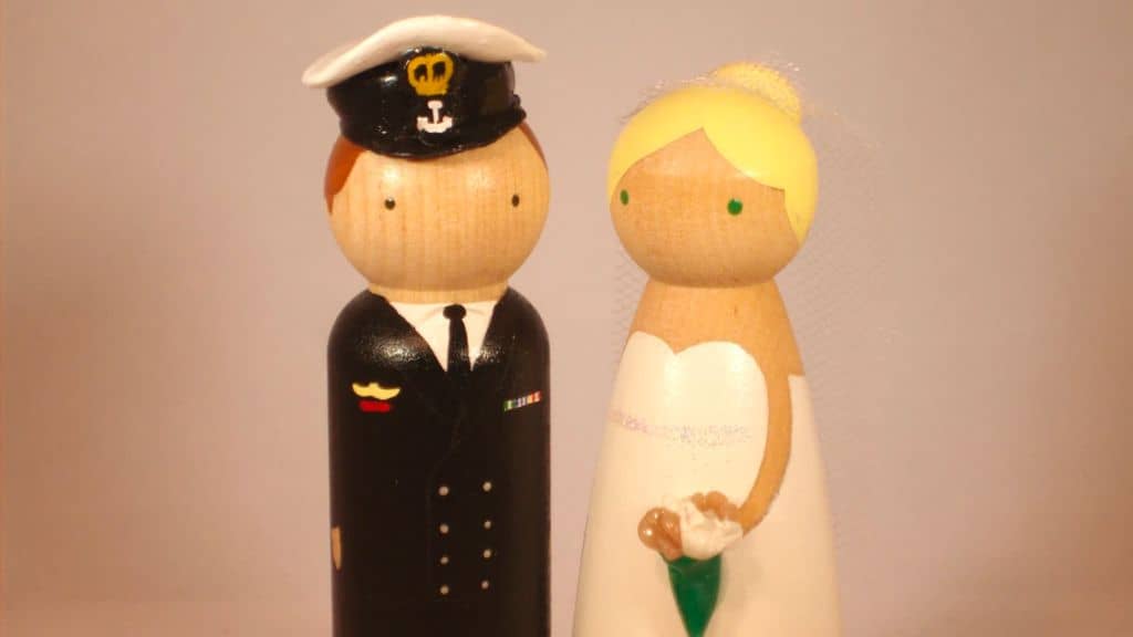 Personalized Military Rustic Wedding Cake Topper