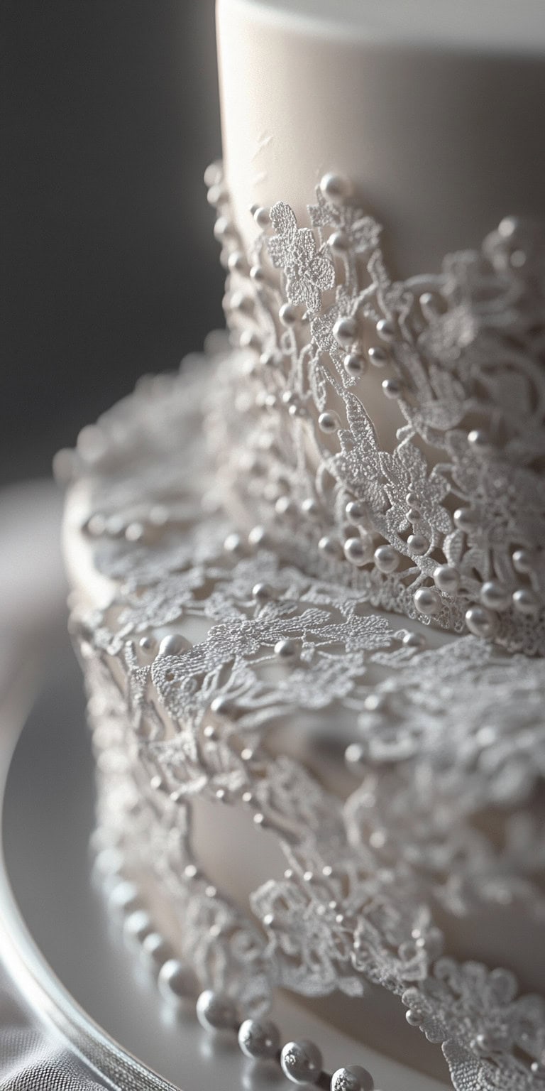 Edible Pearl Lace on Your Wedding Cake