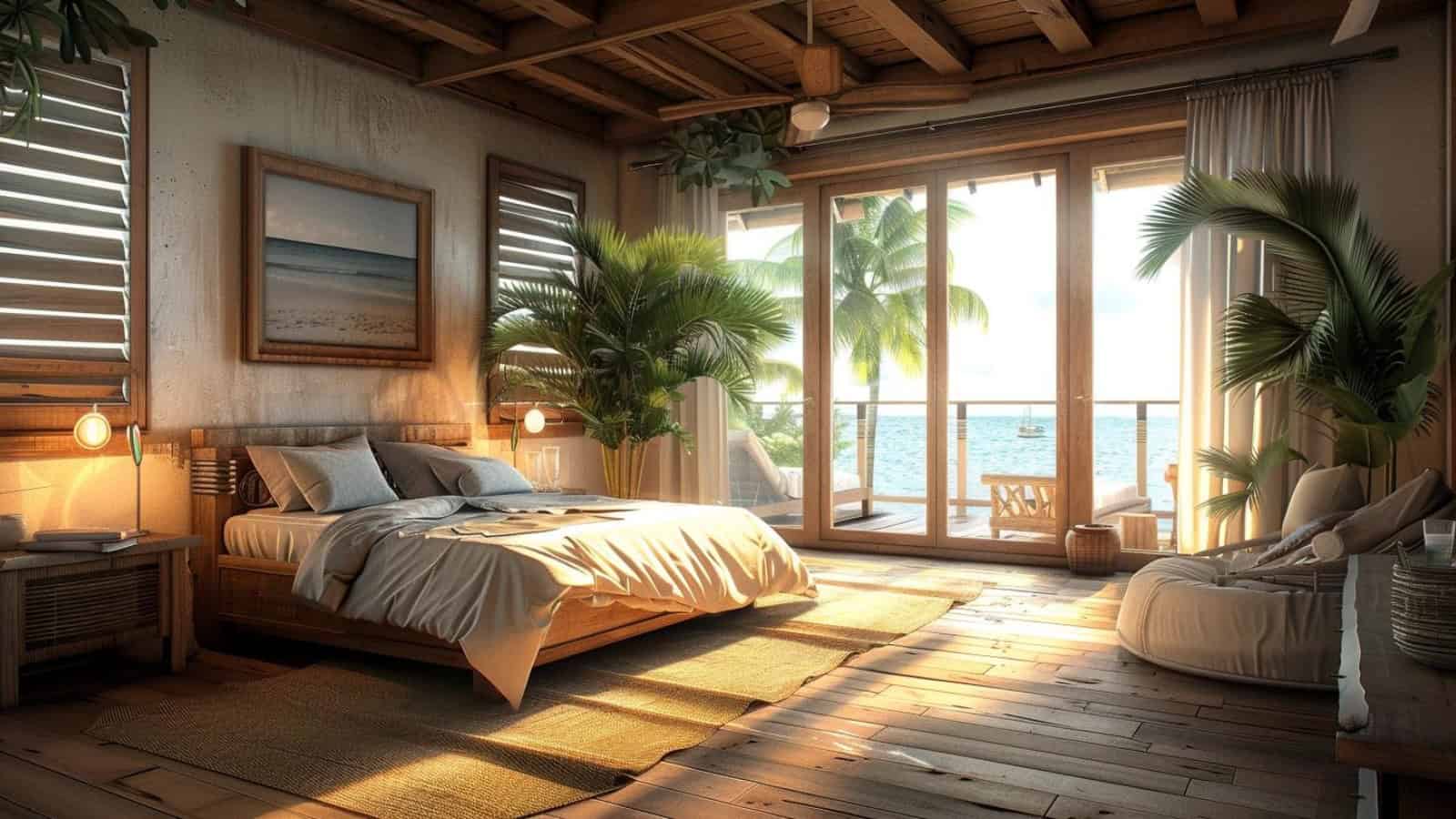 an old modern room in an all-inclusive hotel on Carribian