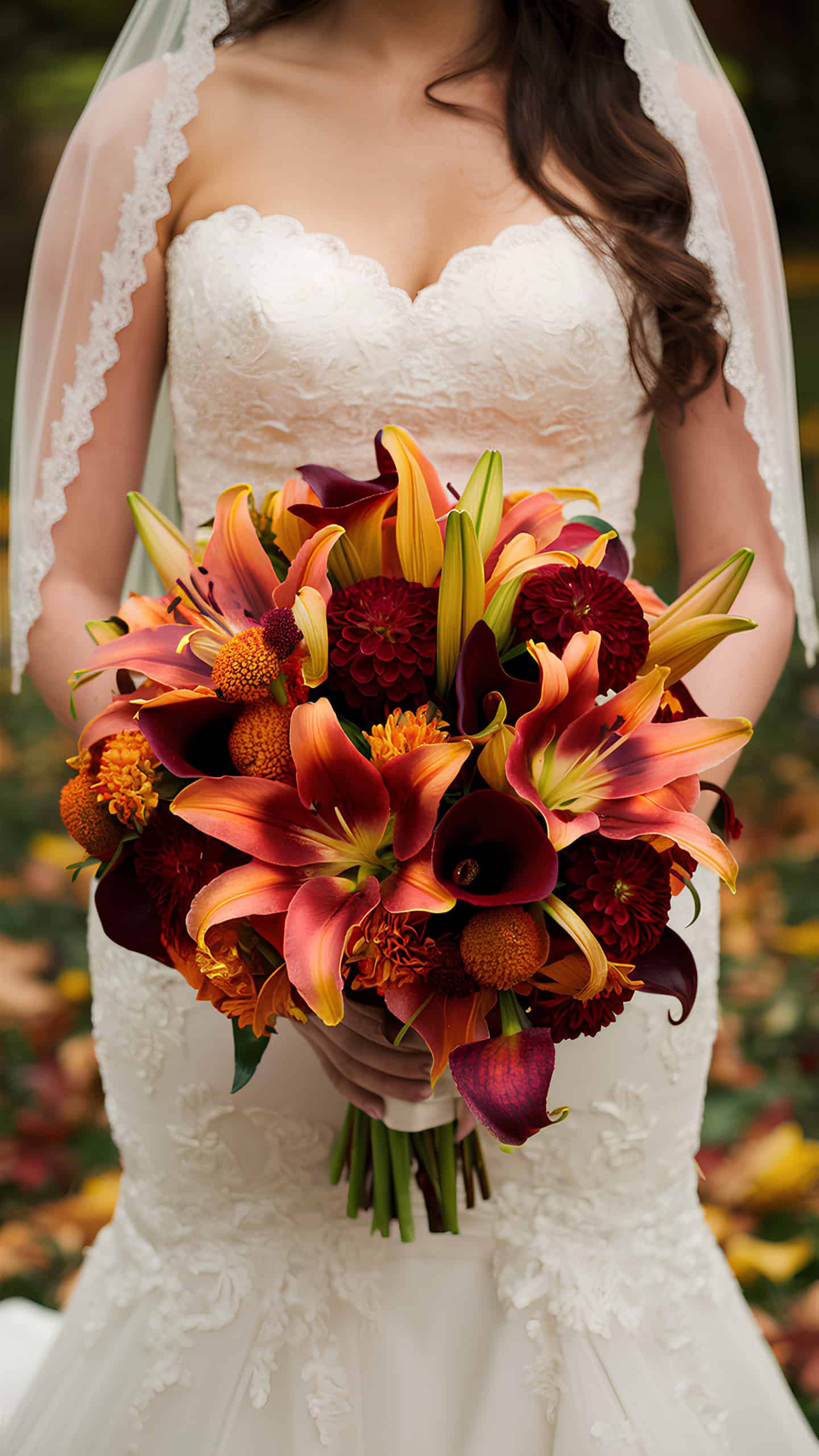 Autumn Hues Lily Arrangement
