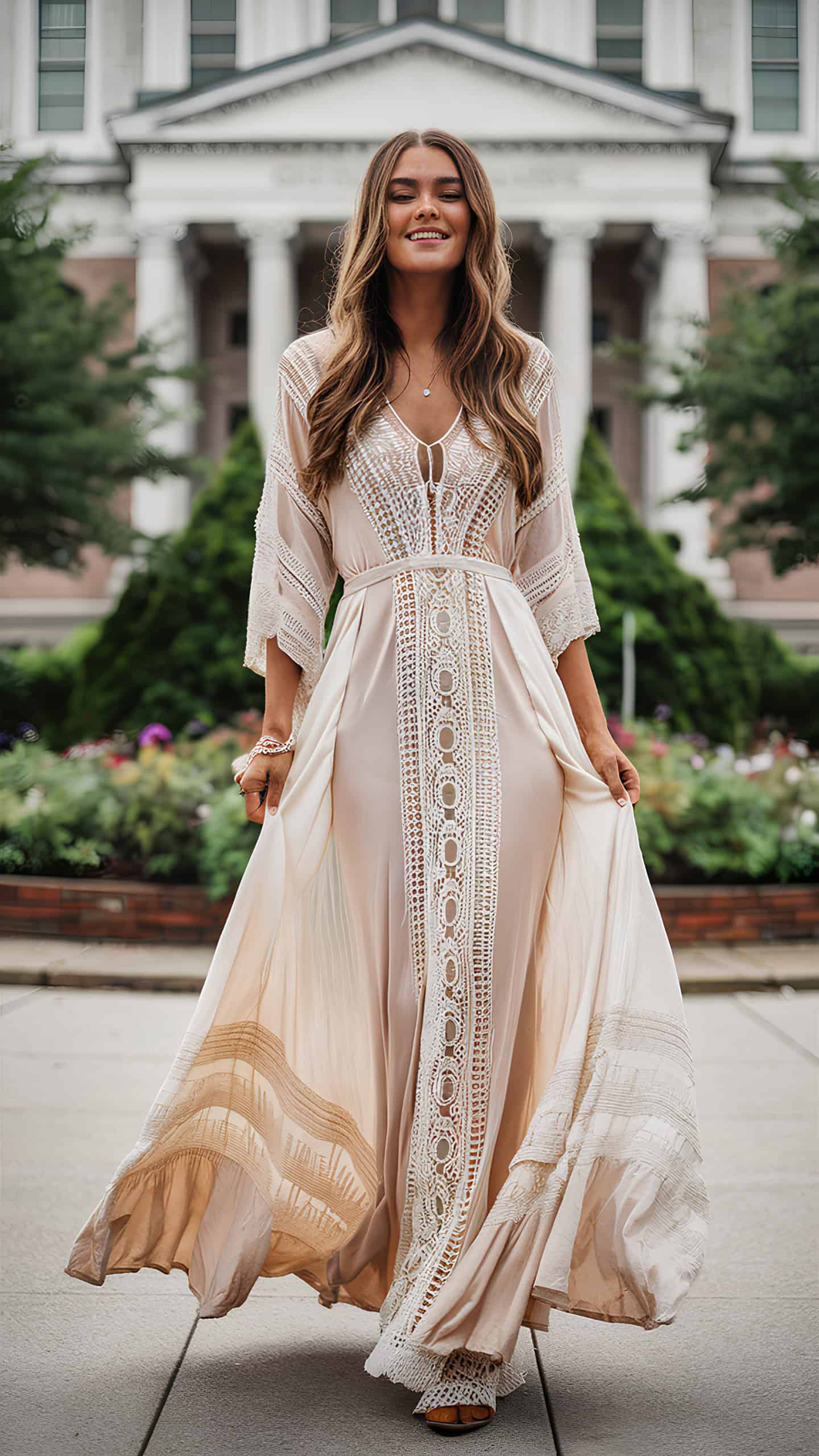 Bride in a Bohemian Maxi Dress