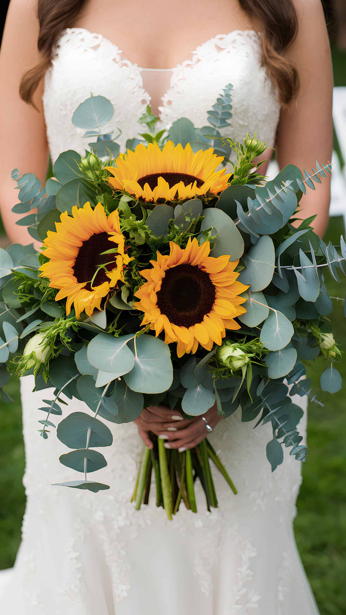 Botanical Eucalyptus and Sunflowers