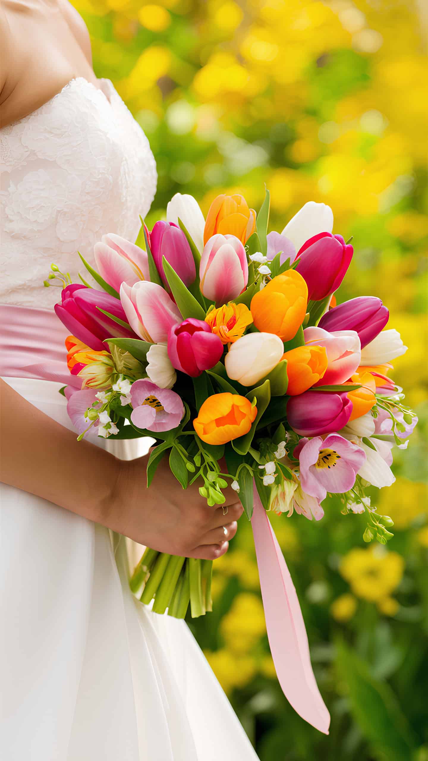 Bright Spring Mix Tulip Arrangement
