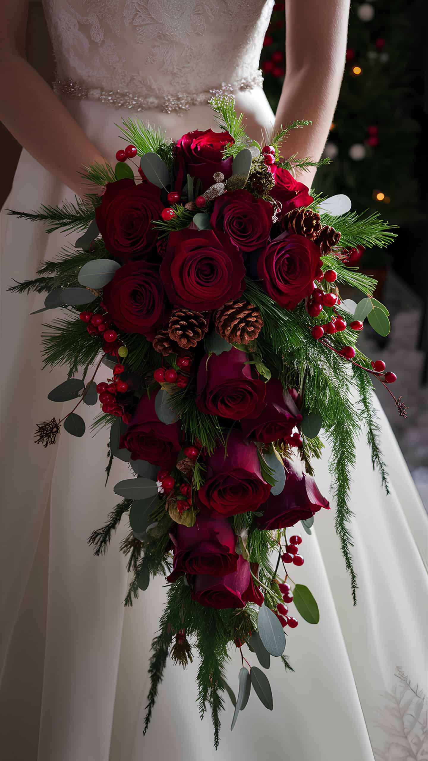 Cascading Red Rose Bouquet