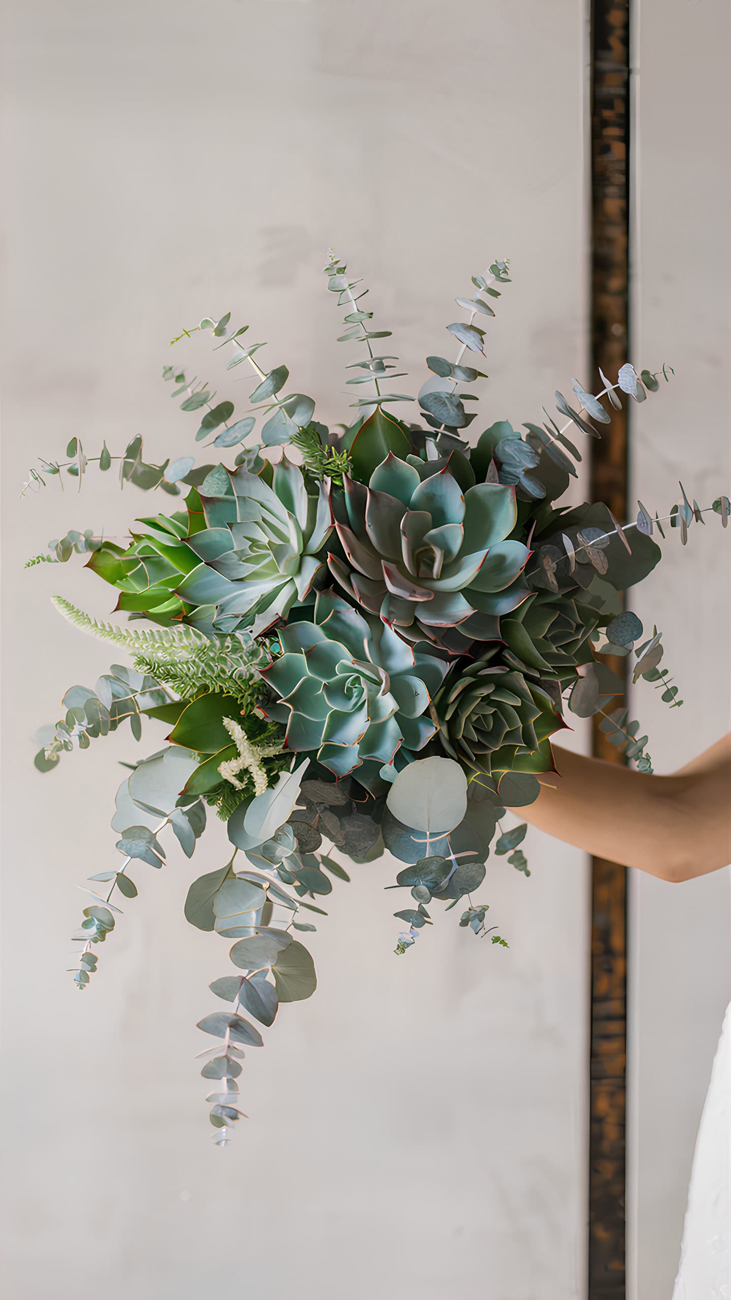 Chic Eucalyptus and Succulents Mix